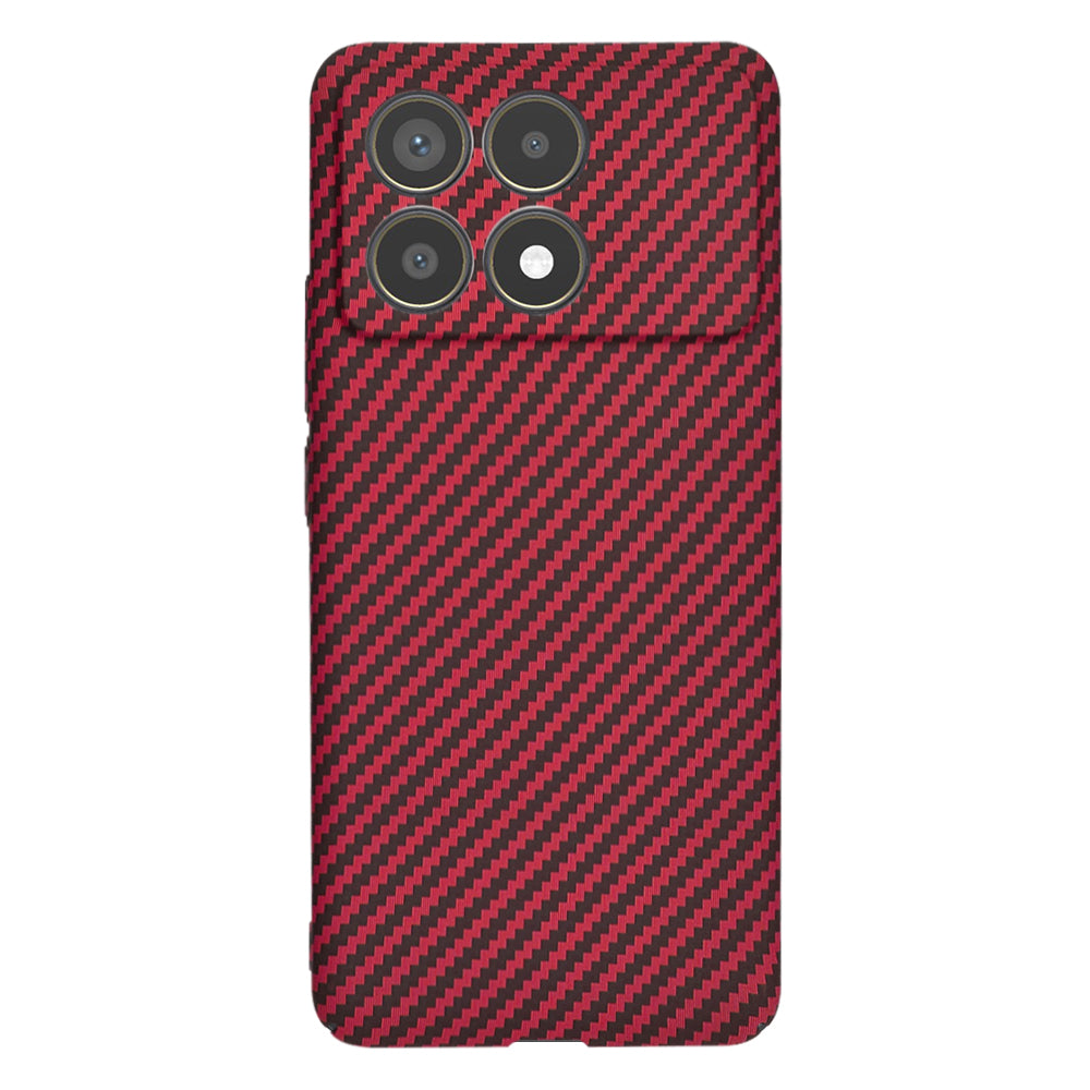 Custodia per Xiaomi Poco F6 Pro, Techsuit, Carbonite FiberShell, Rossa
