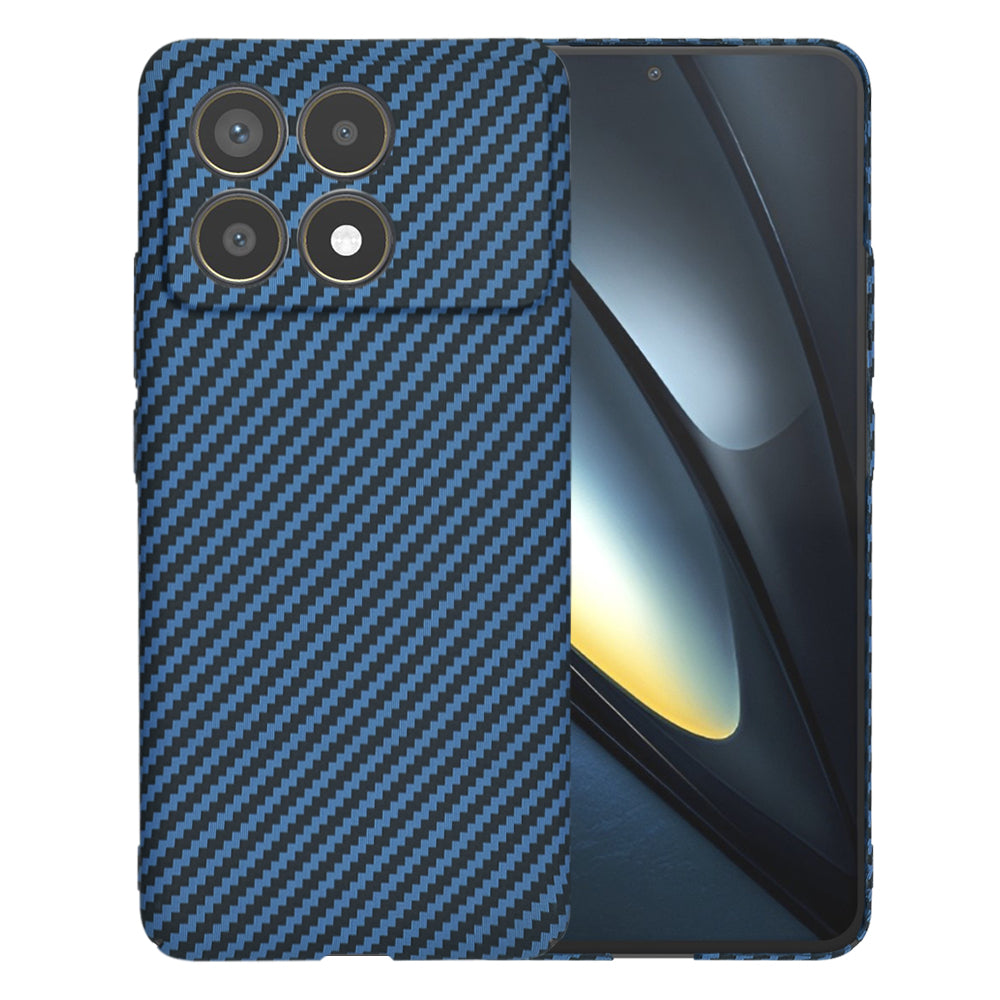 Custodia per Xiaomi Poco F6 Pro, Techsuit, Carbonite FiberShell, Turchese