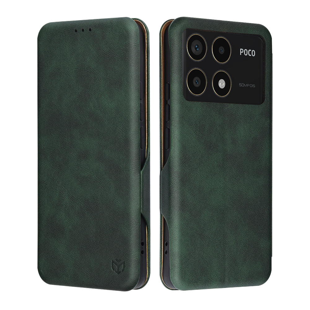 Custodia per Xiaomi Poco F6 Pro, Techsuit, Safe Wallet Plus, Verde