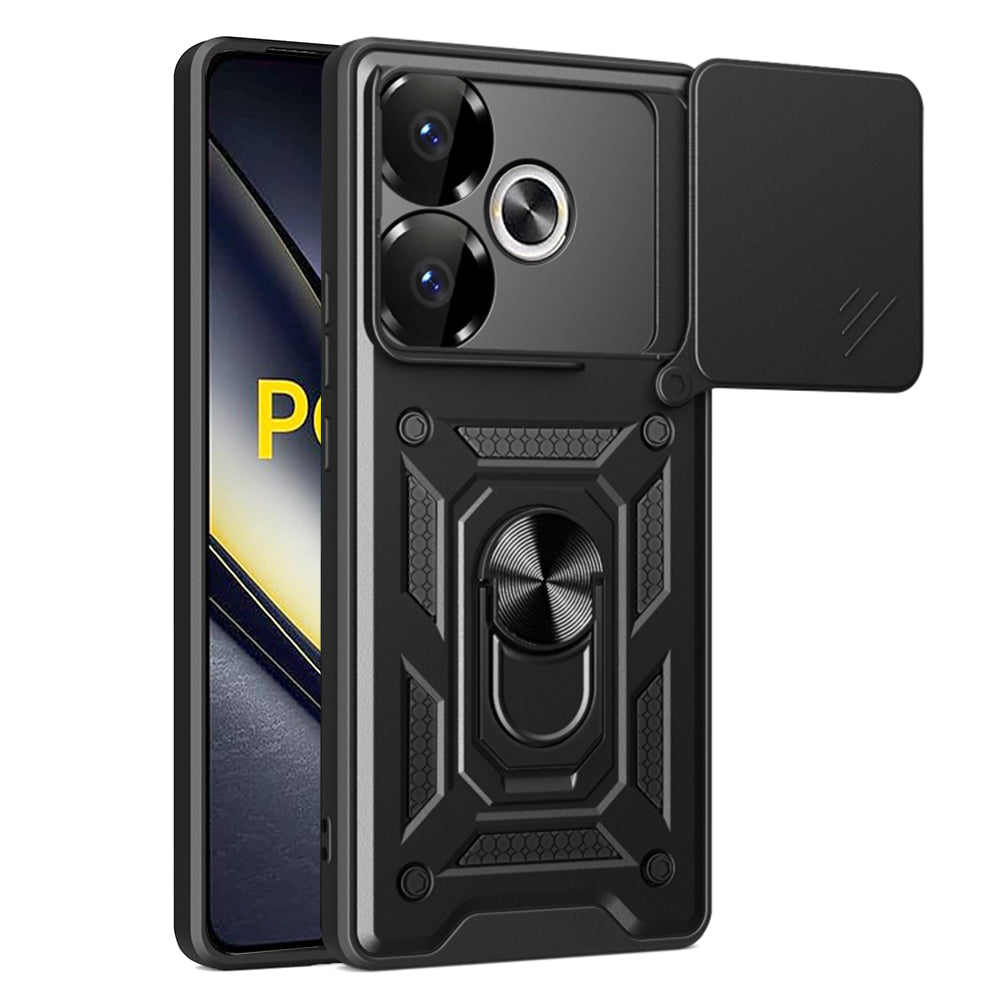 Custodia per Xiaomi Poco F6, Techsuit, CamShield, Nera