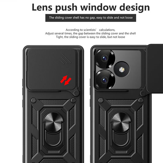 Custodia per Xiaomi Poco F6, Techsuit, CamShield, Nera
