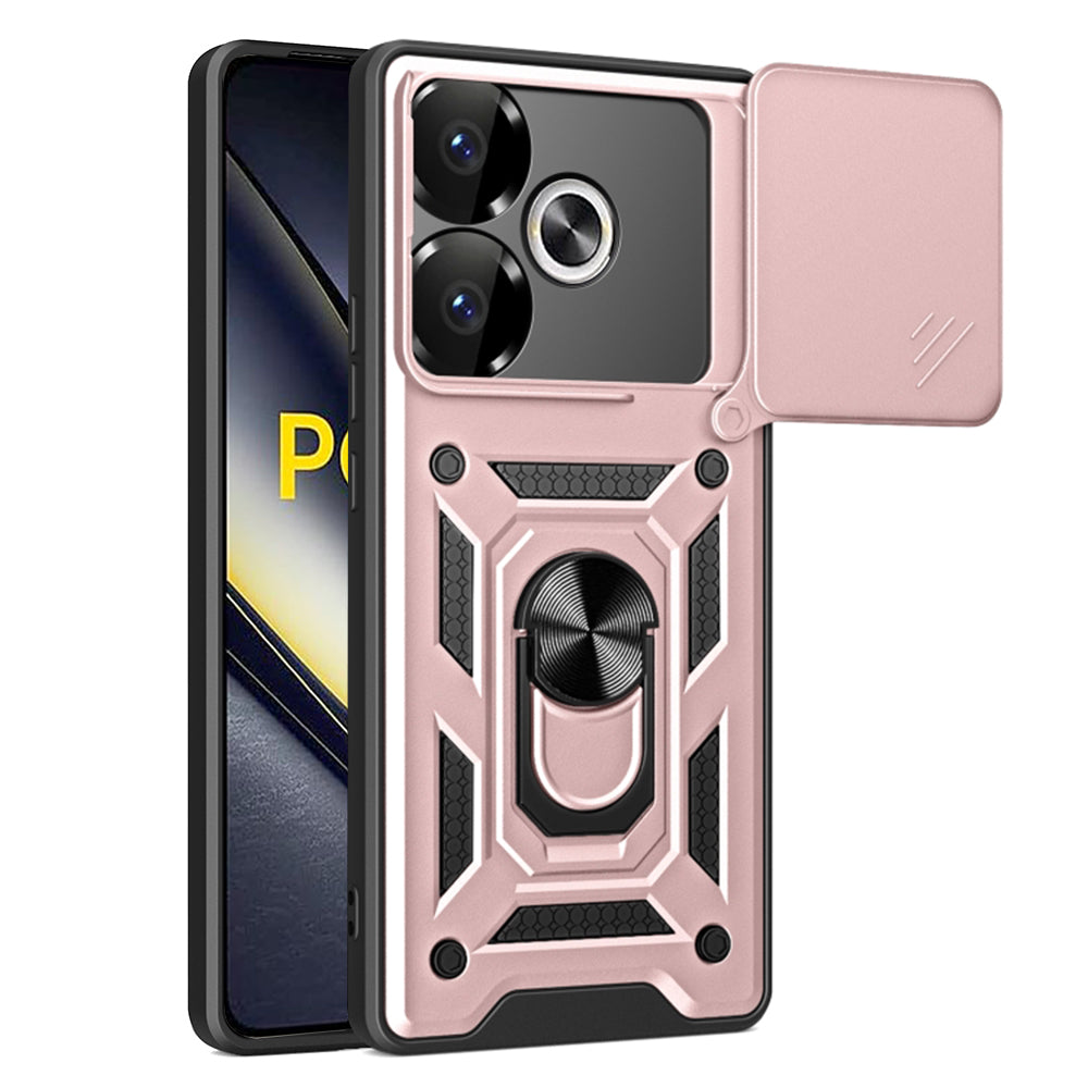 Custodia per Xiaomi Poco F6, Techsuit, CamShield, Rosa