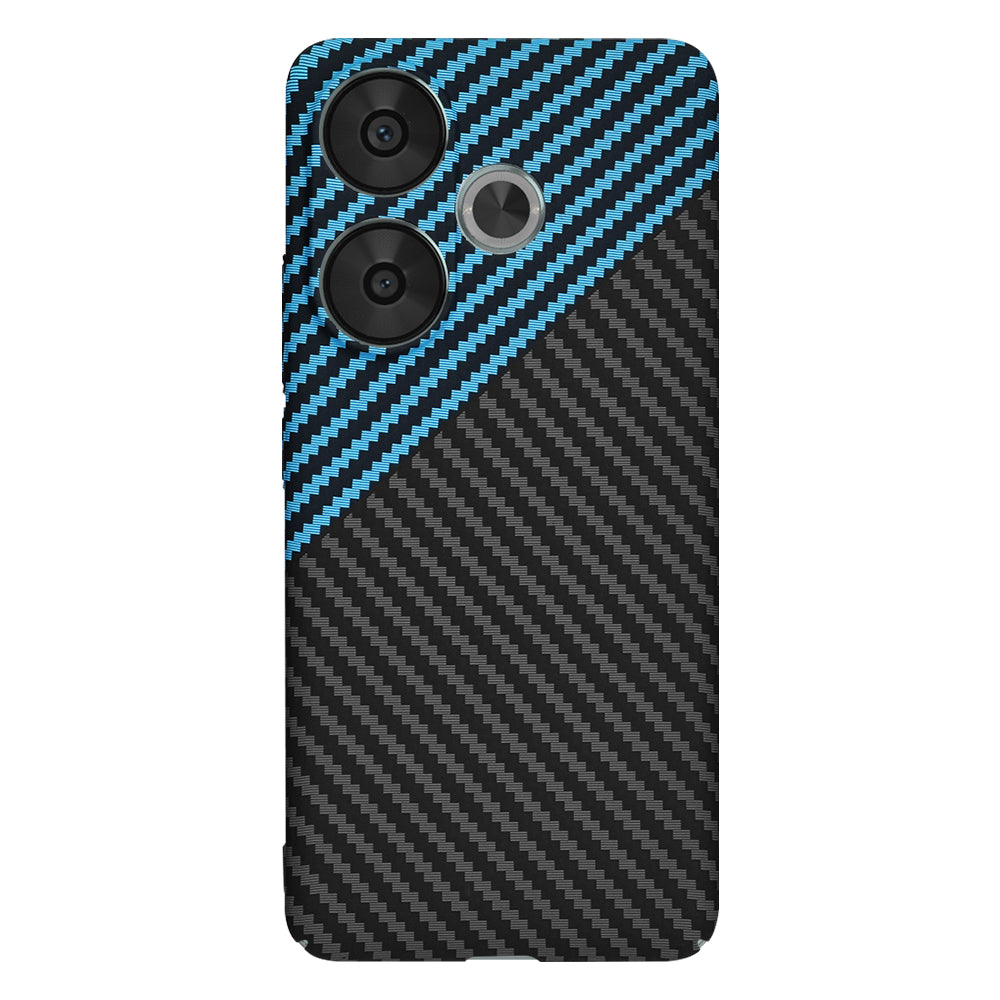 Custodia per Xiaomi Poco F6, Techsuit, Carbonite FiberShell, Blu