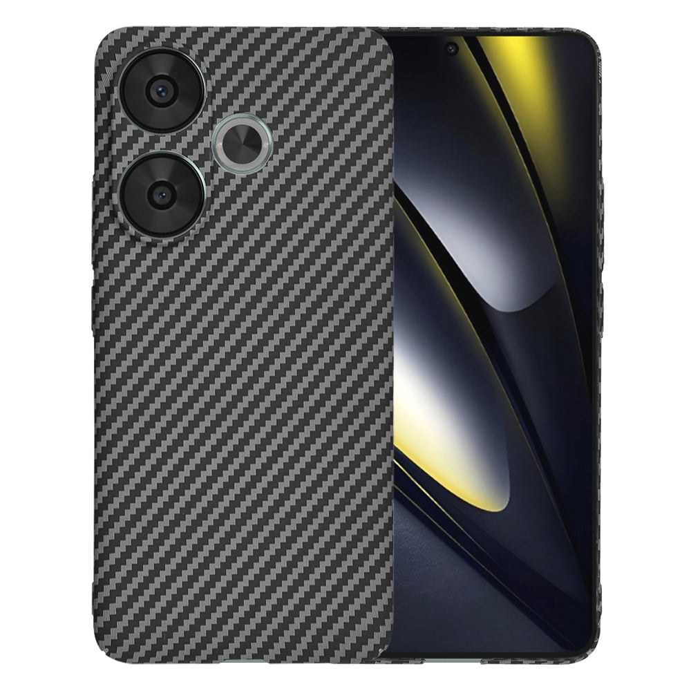 Custodia per Xiaomi Poco F6, Techsuit, Carbonite FiberShell, Nera