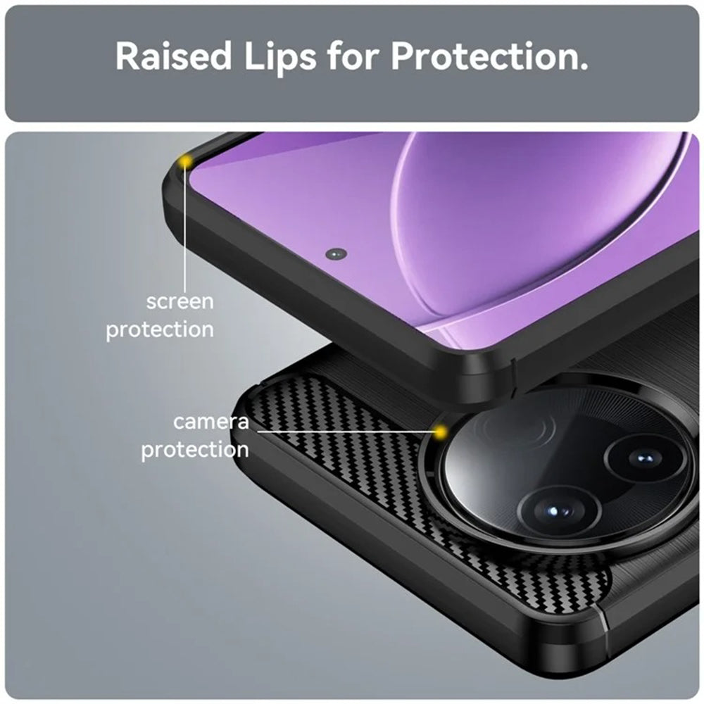 Custodia per Xiaomi Poco F7 Pro, Techsuit, Carbonio, Nera