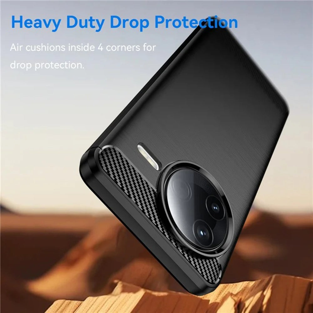 Custodia per Xiaomi Poco F7 Pro, Techsuit, Carbonio, Nera
