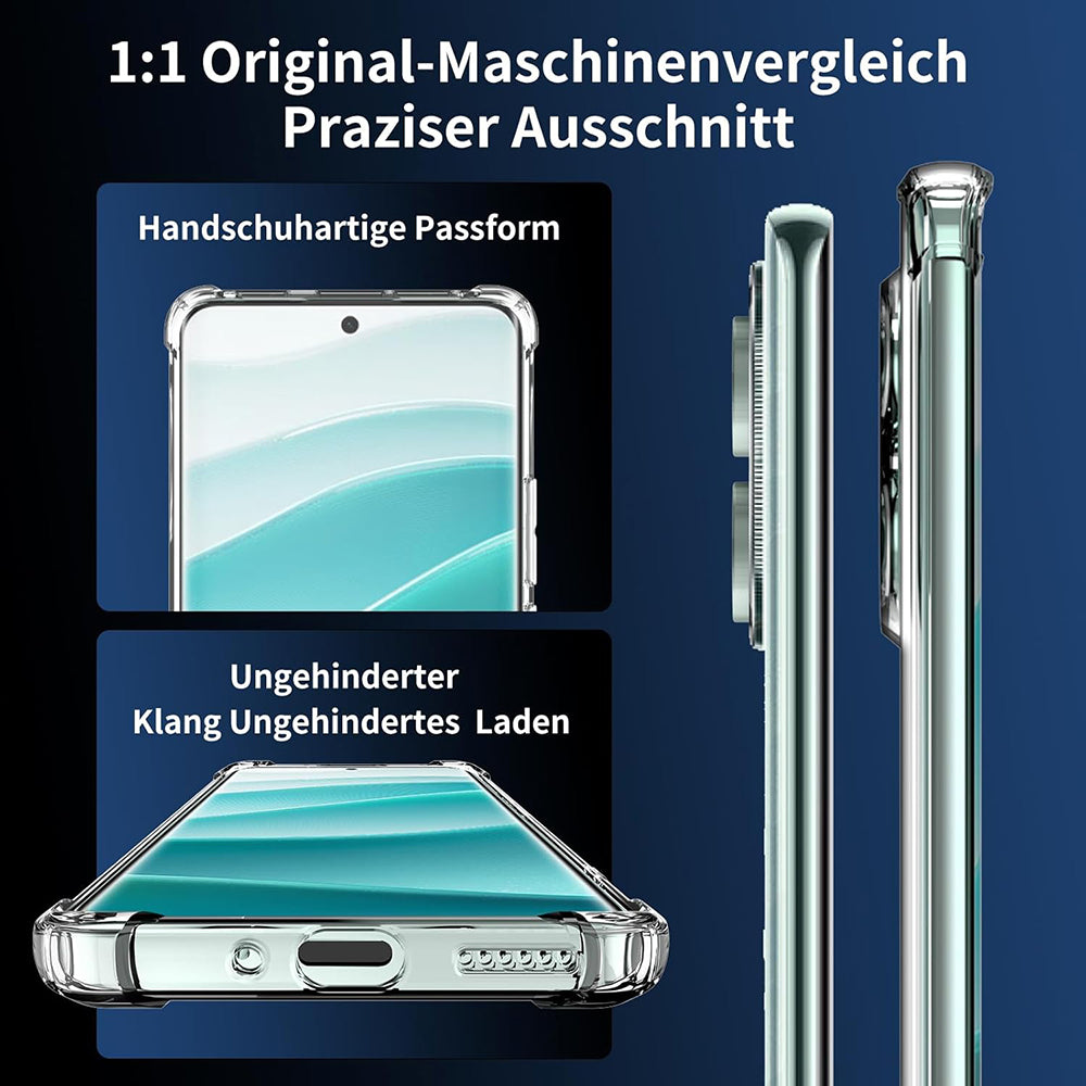 Custodia per Xiaomi Poco F7 Pro, Techsuit, Shockproof Clear, Trasparente