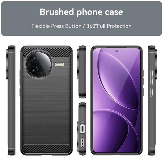 Custodia per Xiaomi Poco F7 Ultra, Techsuit, Carbonio, Nera