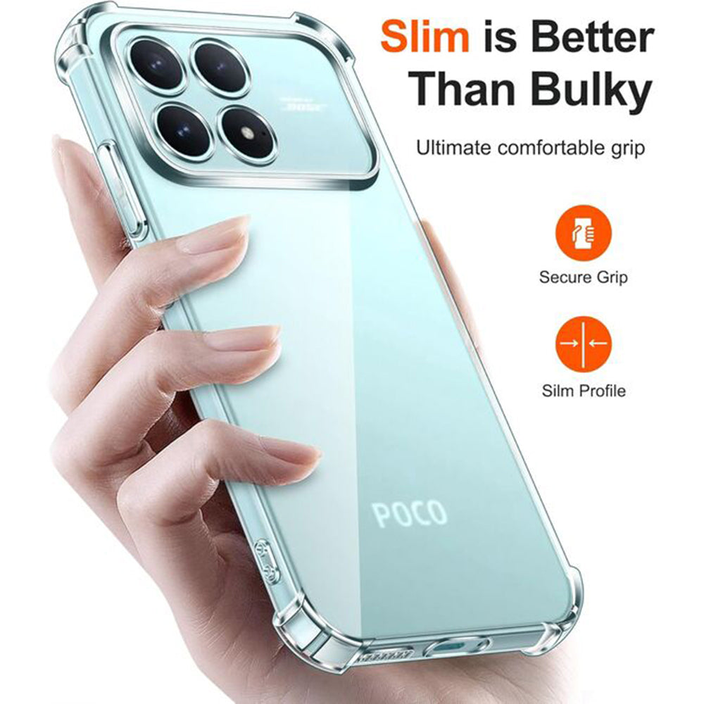 Custodia per Xiaomi Poco F8 Ultra, Techsuit, Shockproof Clear, Trasparente
