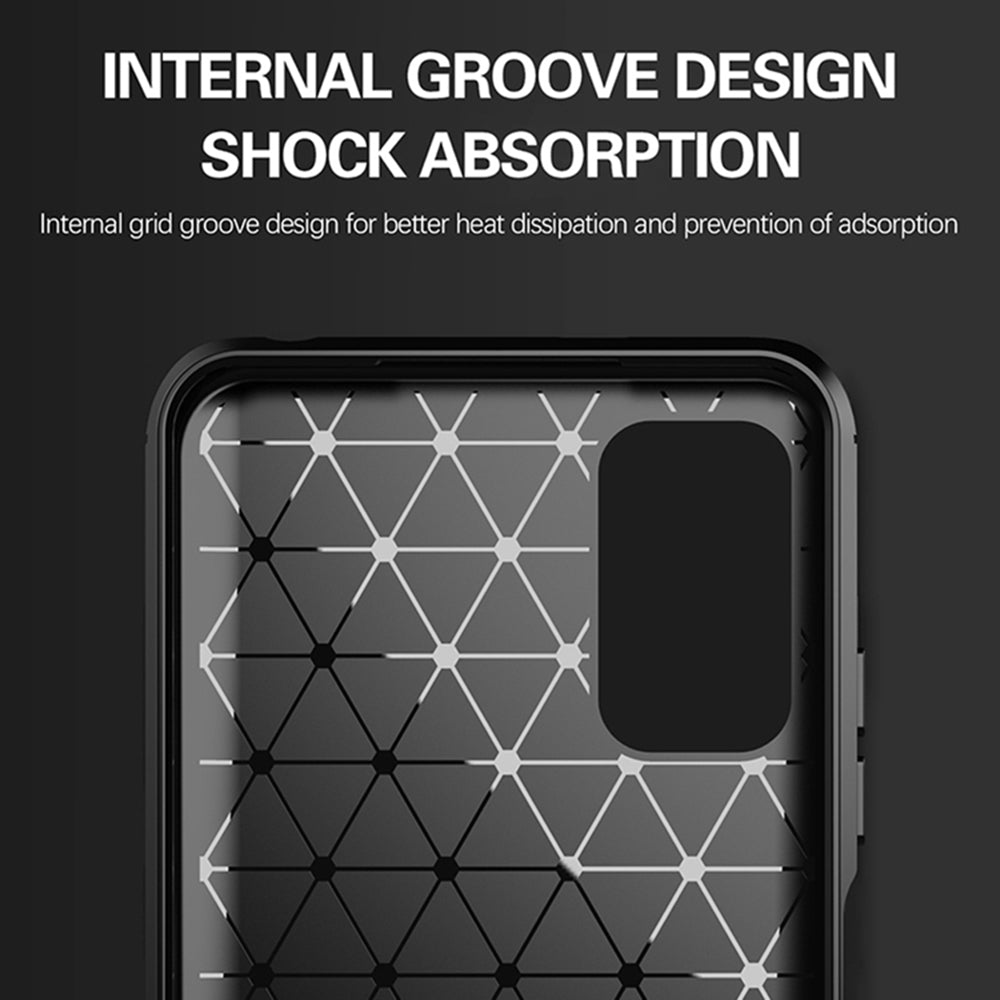 Custodia per Xiaomi Poco M3 Pro 5G / Redmi Note 10 5G, Techsuit, Carbonio, Nera
