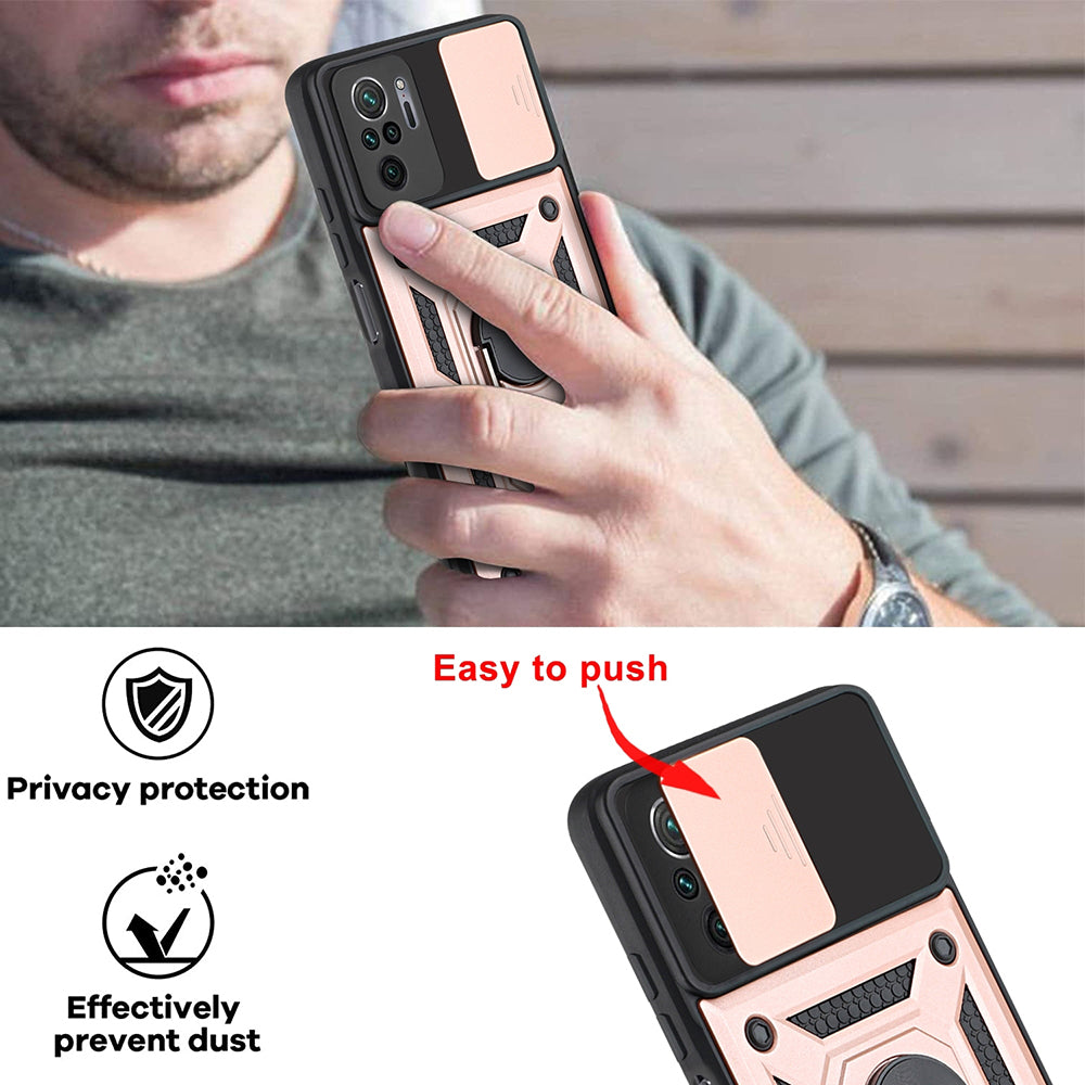 Custodia per Xiaomi Poco M5s / Redmi Note 10S / Note 10, Techsuit, CamShield, Nera