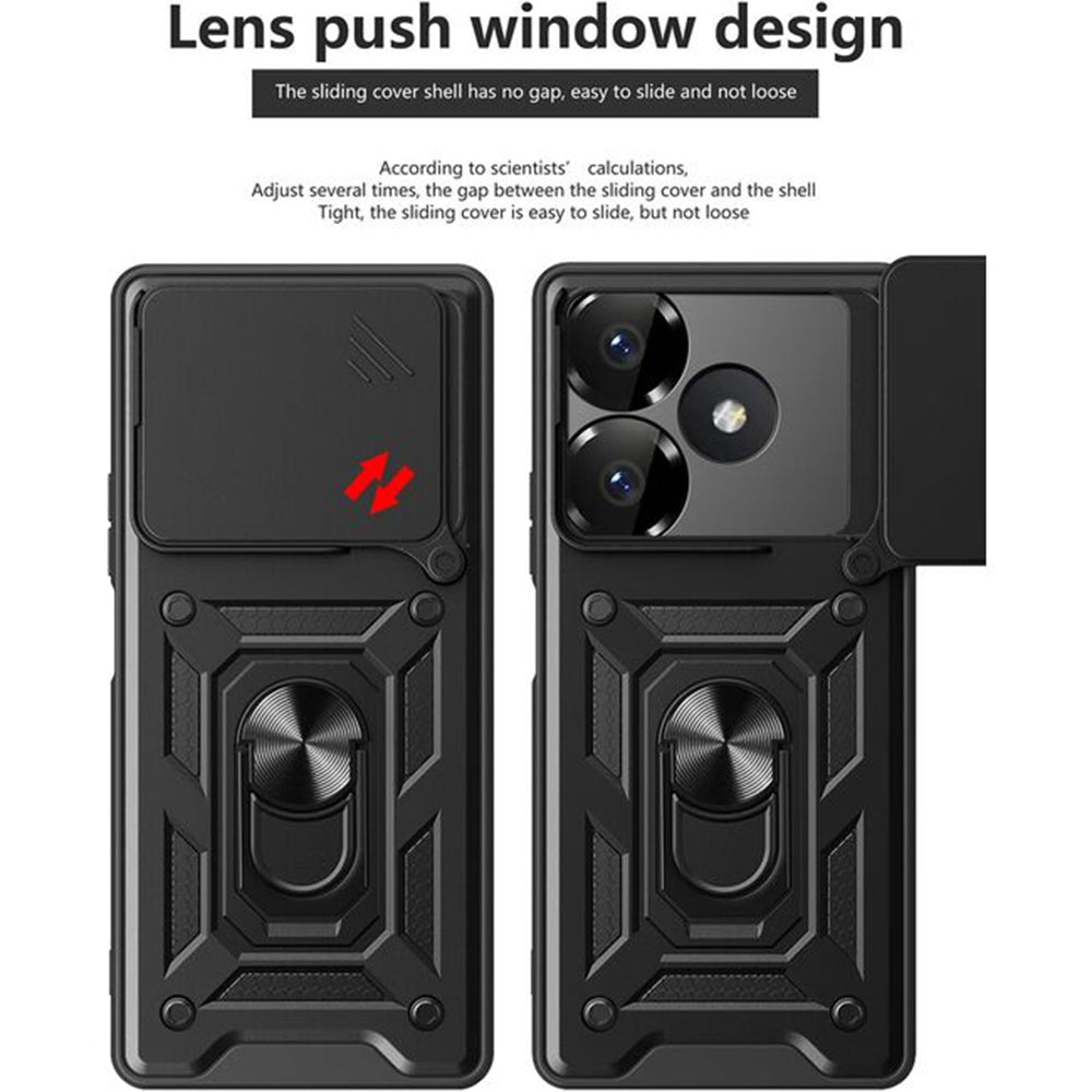 Custodia per Xiaomi Poco M6 4G / Redmi 13, Techsuit, CamShield, Blu