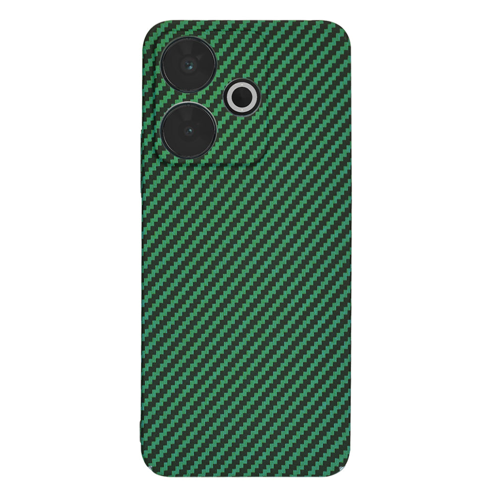 Custodia per Xiaomi Poco M6 4G / Redmi 13, Techsuit, Carbonite FiberShell, Verde