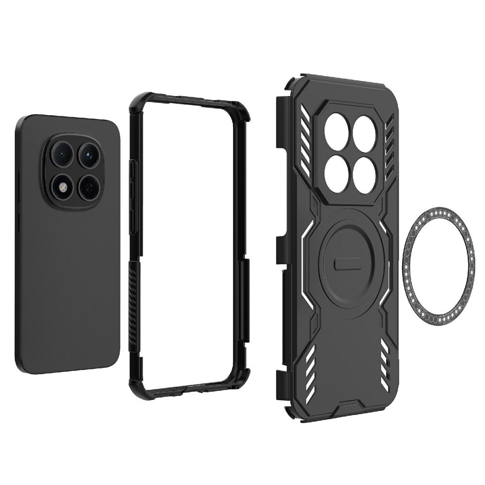 Custodia MagSafe per Xiaomi Poco M8 Pro / Redmi Note 15 Pro+ 5G, Techsuit, ArmorMag, Nera