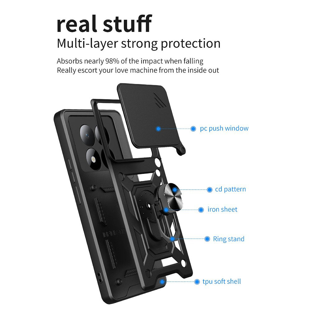 Custodia per Xiaomi Poco M8 Pro / Redmi Note 15 Pro+ 5G, Techsuit, CamShield, Verde