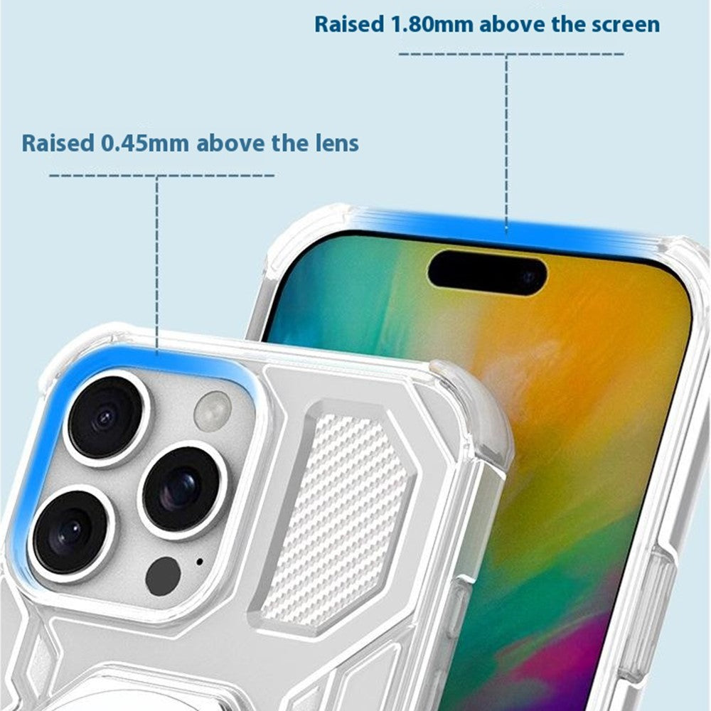 Custodia per Xiaomi Poco M8 Pro / Redmi Note 15 Pro+ 5G, Techsuit, Carbon Shield Pro, Bianca