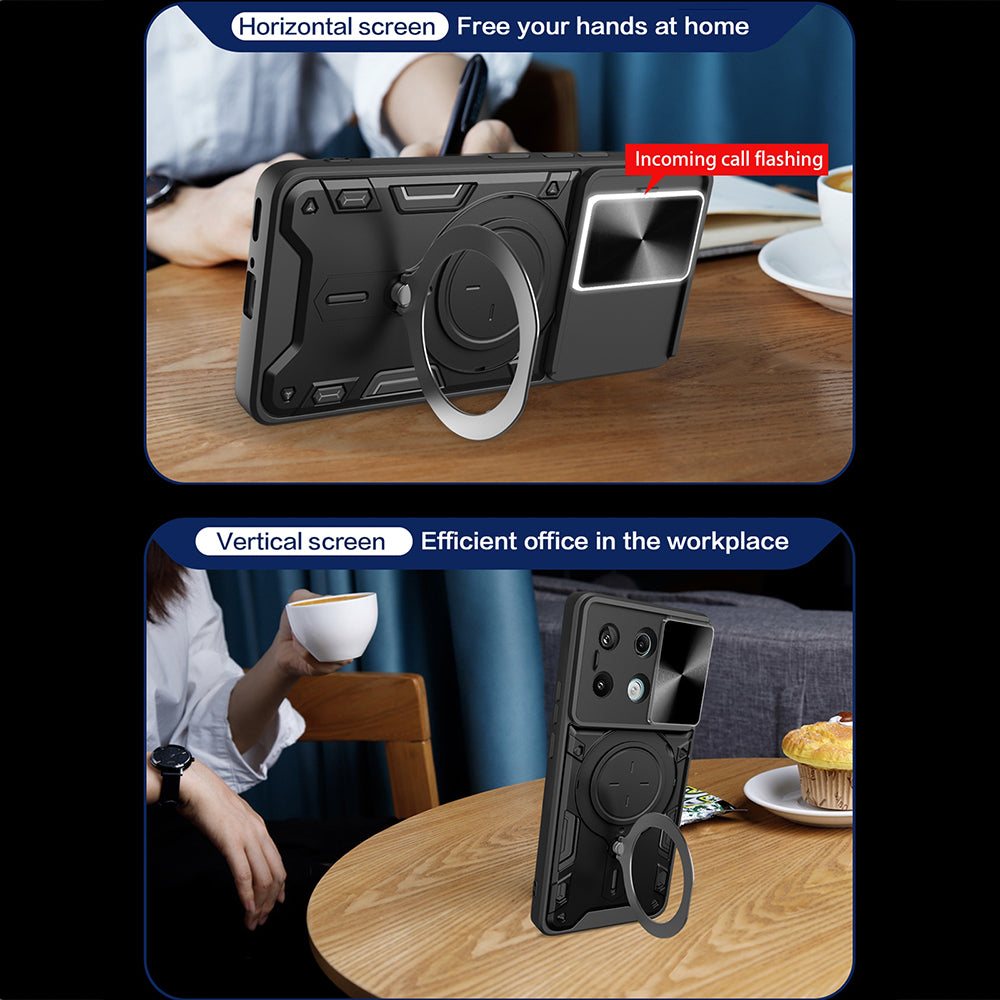 Custodia per Xiaomi Poco X6 / Note 13 Pro 5G, Techsuit, CamGuard Pro, Nera