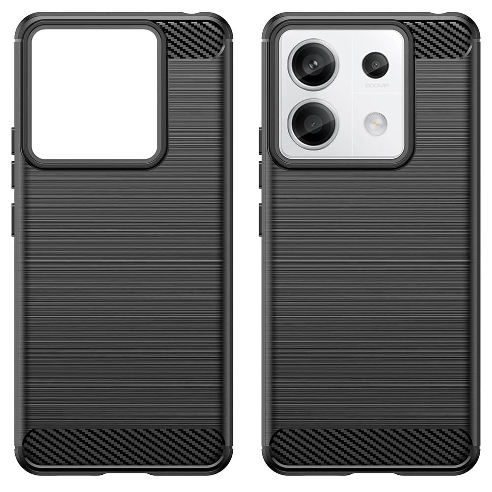 Custodia per Xiaomi Poco X6 / Note 13 Pro 5G, Techsuit, Carbonio, Nera