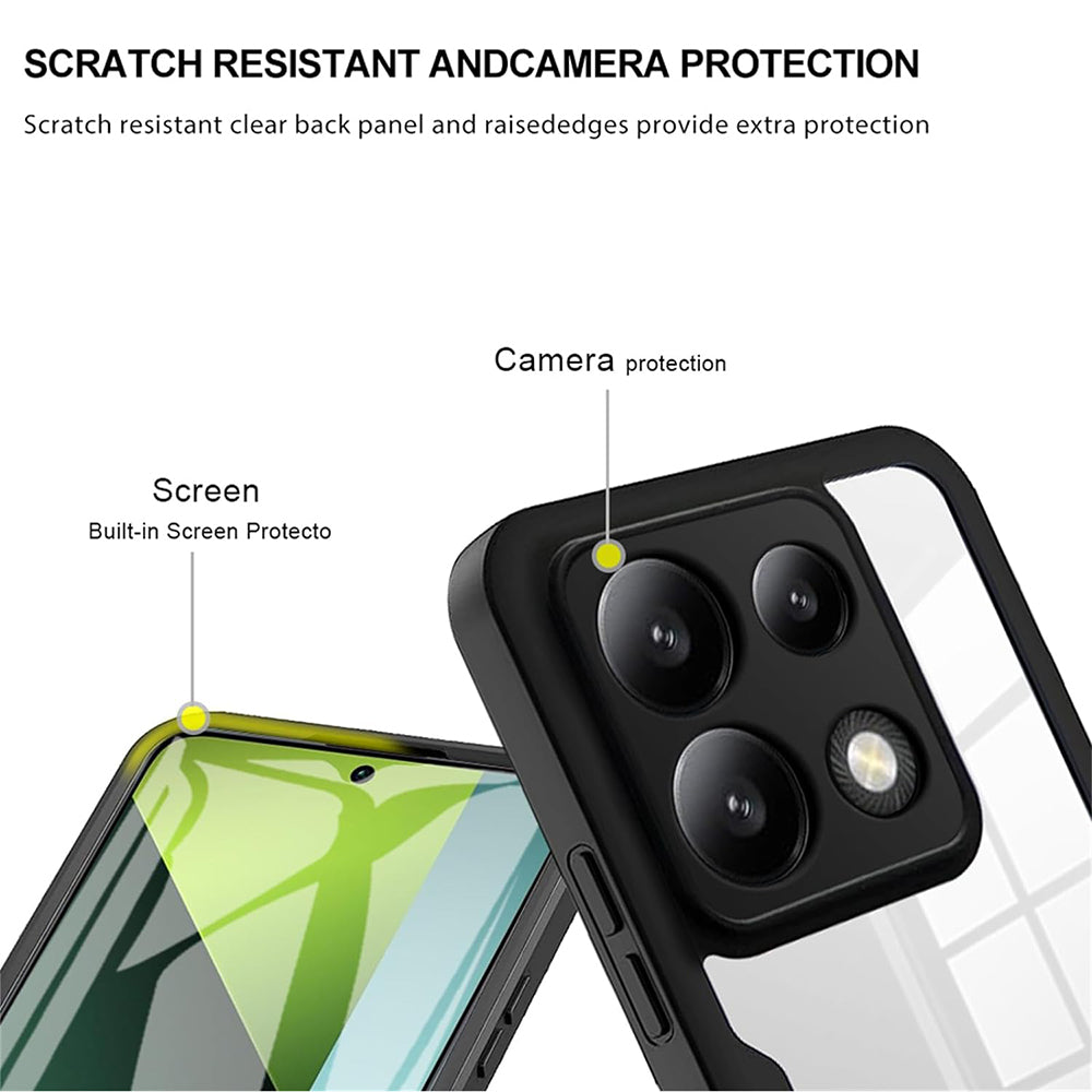 Custodia per Xiaomi Poco X6 / Note 13 Pro 5G, Techsuit, ColorVerse 360, Nera