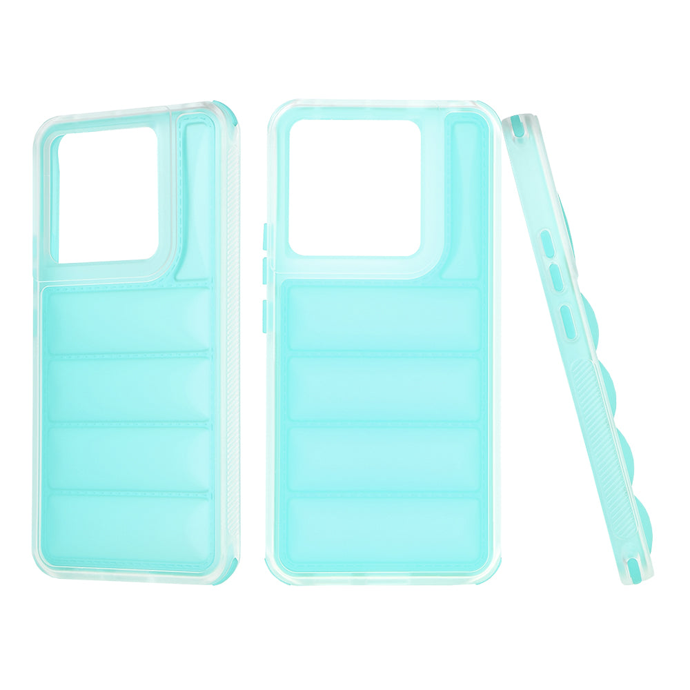 Custodia per Xiaomi Poco X6 / Note 13 Pro 5G, Techsuit, Wave Shield, Turchese