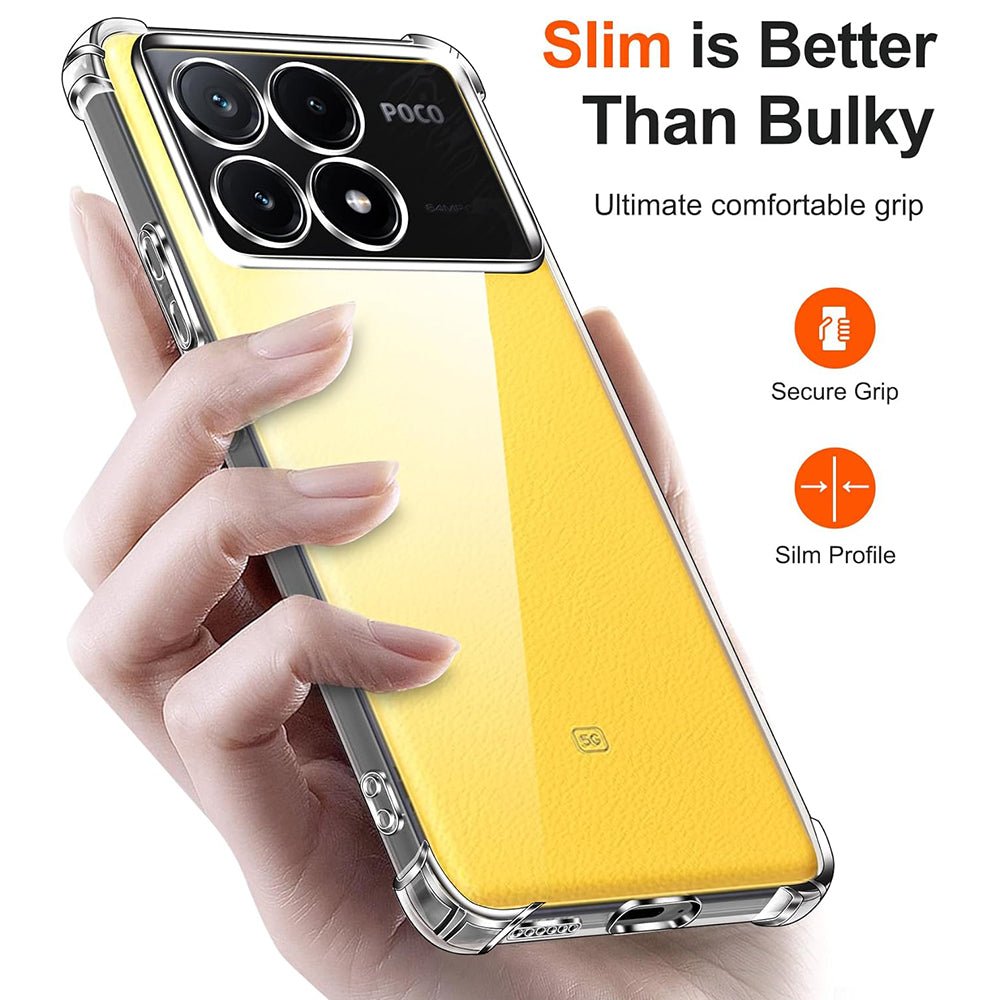 Custodia per Xiaomi Poco X6 Pro, Techsuit, Shockproof Clear, Trasparente
