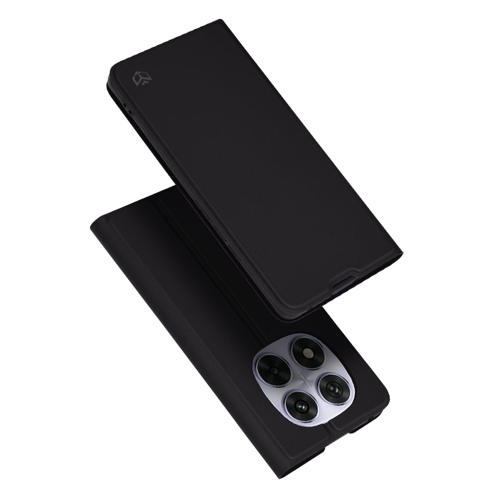 Custodia per Xiaomi Poco X7 / Note 14 Pro 5G, Techsuit, Magskin Book, Nera