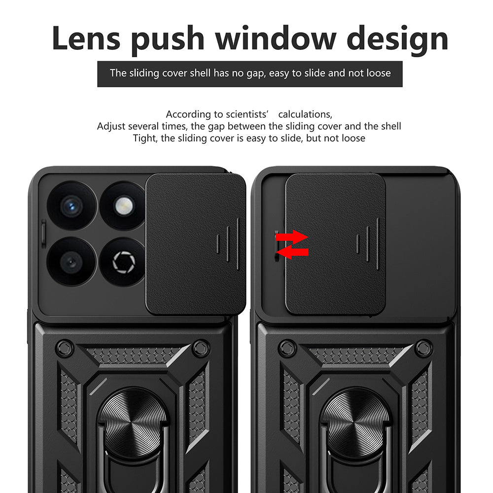 Custodia per Xiaomi Poco X7 Pro, Techsuit, CamShield, Nera