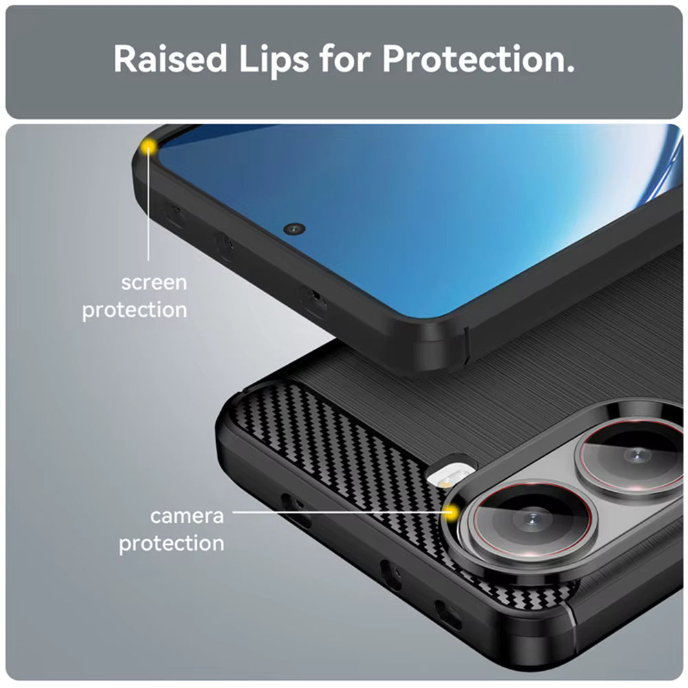 Custodia per Xiaomi Poco X7 Pro, Techsuit, Carbonio, Nera