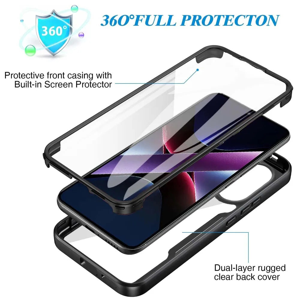 Custodia per Xiaomi Poco X7 Pro, Techsuit, ColorVerse 360, Blu