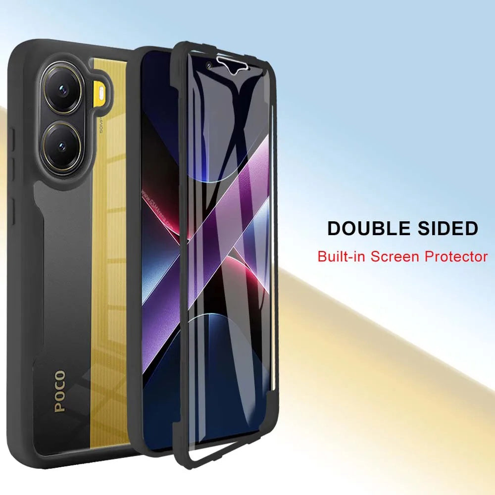 Custodia per Xiaomi Poco X7 Pro, Techsuit, ColorVerse 360, Nera