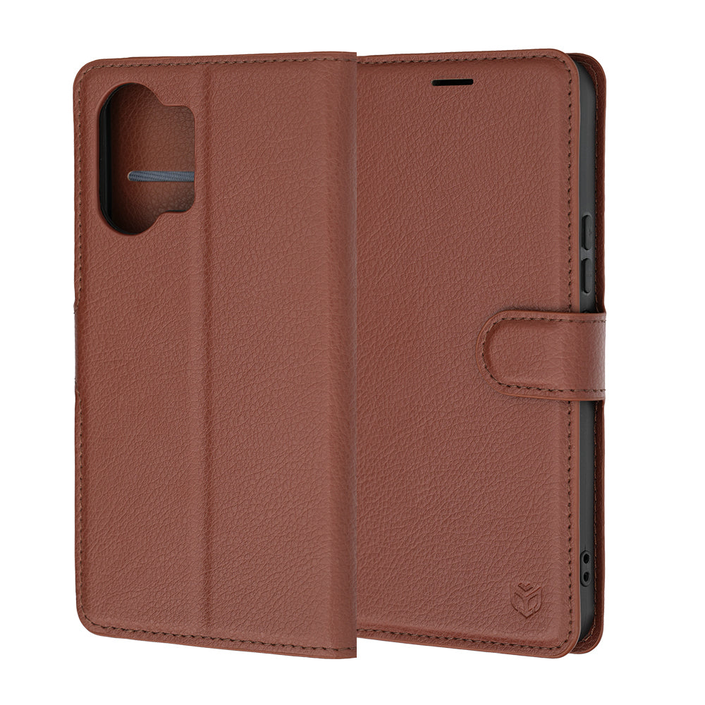 Custodia per Xiaomi Poco X8 Pro Max, Techsuit, Leather Folio, Marrone