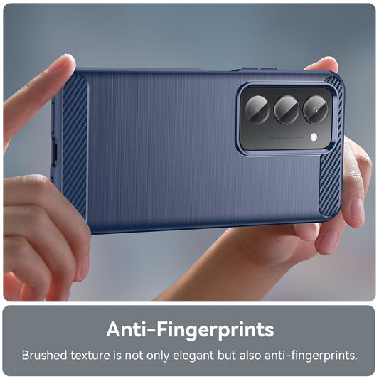 Custodia per Xiaomi Redmi 15 5G / 15 4G, Techsuit, Carbonio, Blu