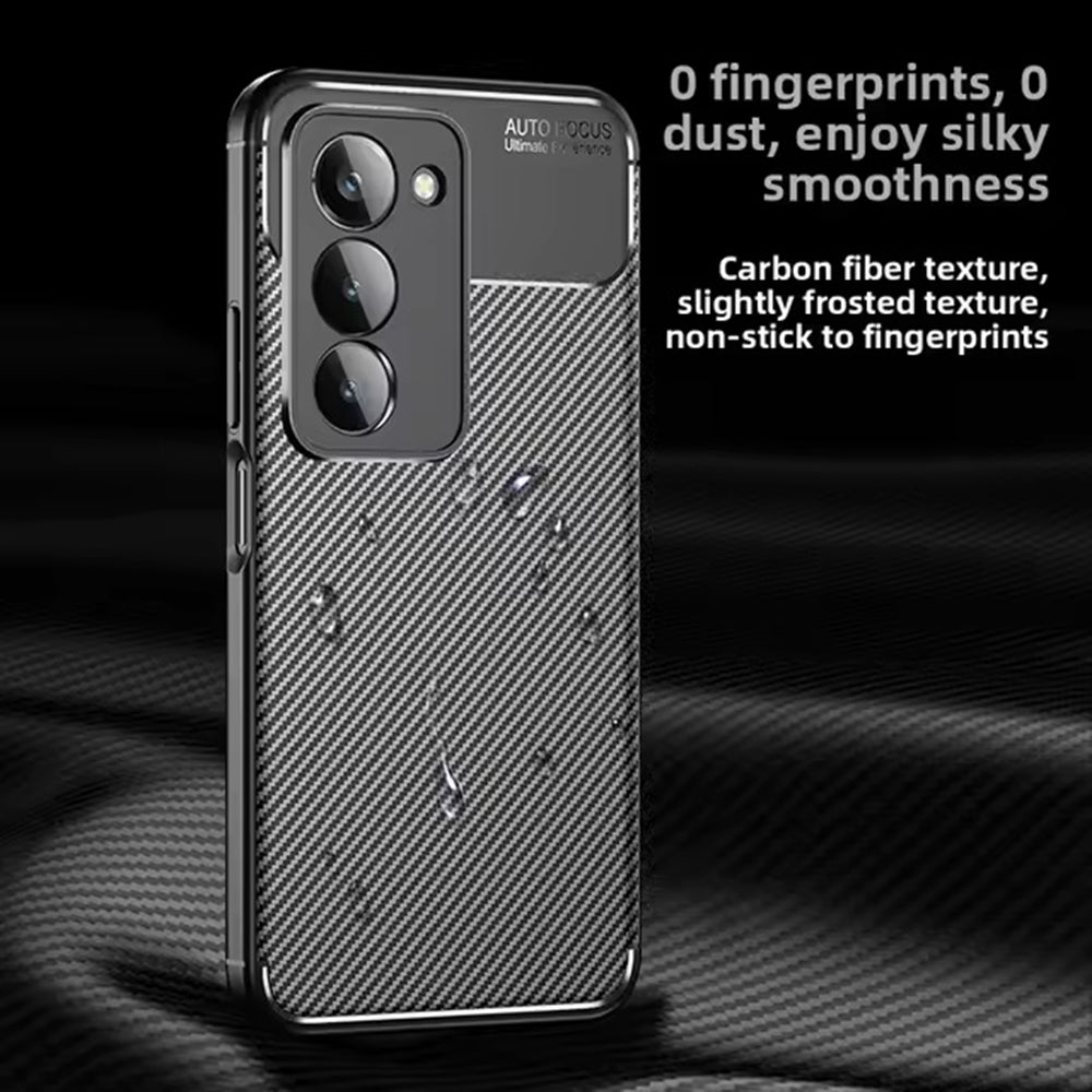 Custodia per Xiaomi Redmi 15 5G / 15 4G, Techsuit, CarbonFiber, Nera