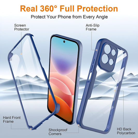Custodia per Xiaomi Redmi 17 5G / 17 4G, Techsuit, ColorVerse 360, Blu