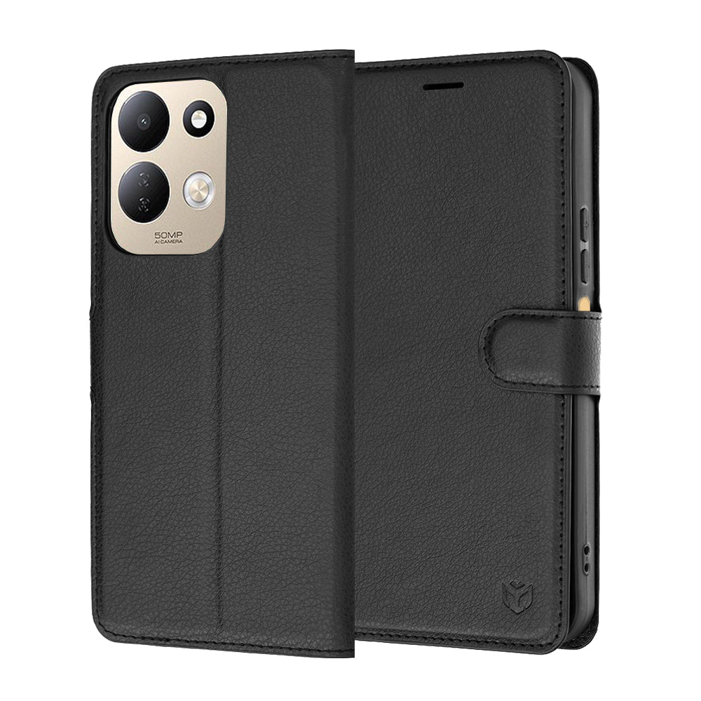 Custodia per Xiaomi Redmi 17 5G / 17 4G, Techsuit, Leather Folio, Nera