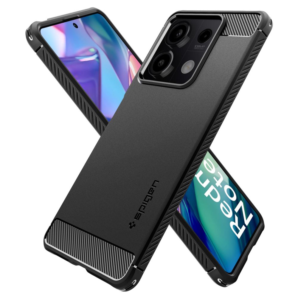 Custodia per Xiaomi Redmi Note 13 5G, Spigen, Rugged Armor, Nera ACS07665