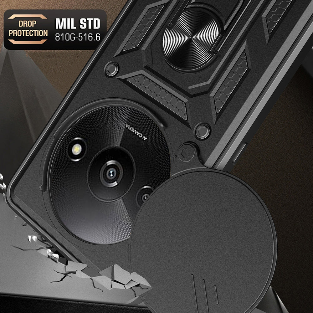 Custodia per Xiaomi Redmi A3x / A3, Techsuit, CamShield, Nera