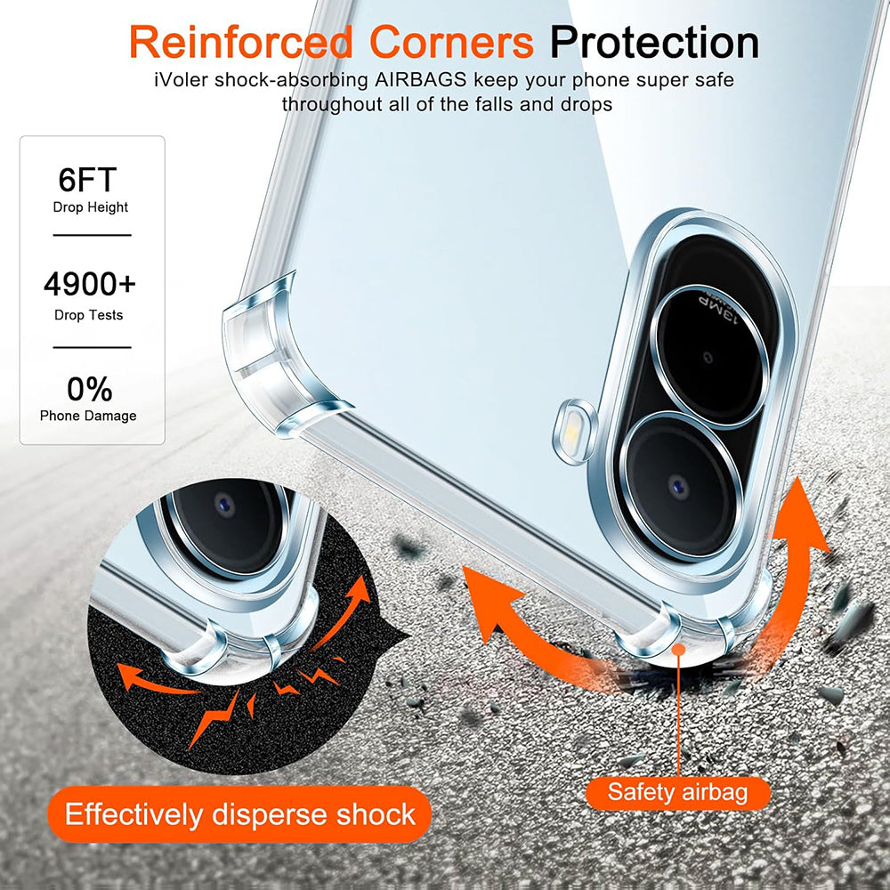 Custodia per Xiaomi Redmi A7 Pro 4G, Techsuit, Shockproof Clear, Trasparente