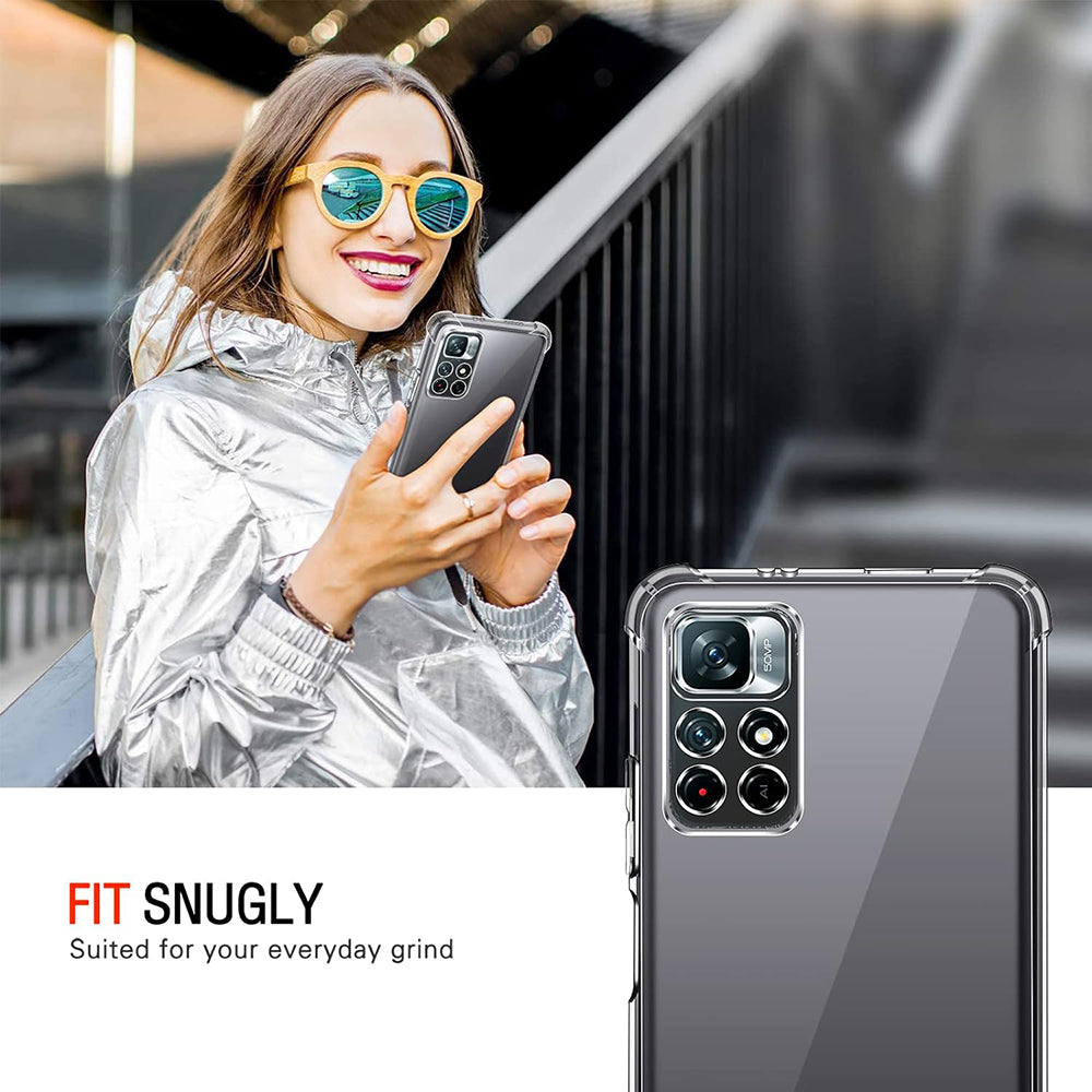 Custodia per Xiaomi Redmi Note 11S / Note 11, Techsuit, Shockproof Clear, Trasparente