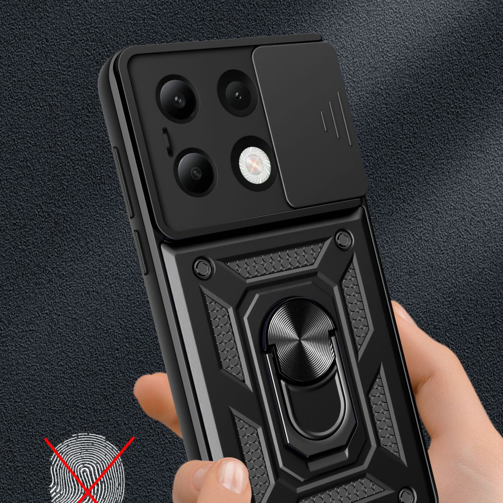 Custodia per Xiaomi Redmi Note 13 4G, Techsuit, CamShield, Nera