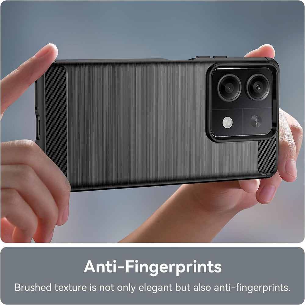 Custodia per Xiaomi Redmi Note 13 4G, Techsuit, Carbonio, Nera