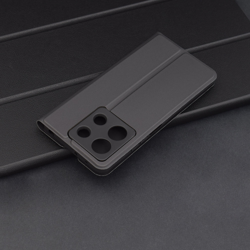 Custodia per Xiaomi Redmi Note 13 5G, Techsuit, Magskin Book, Nera