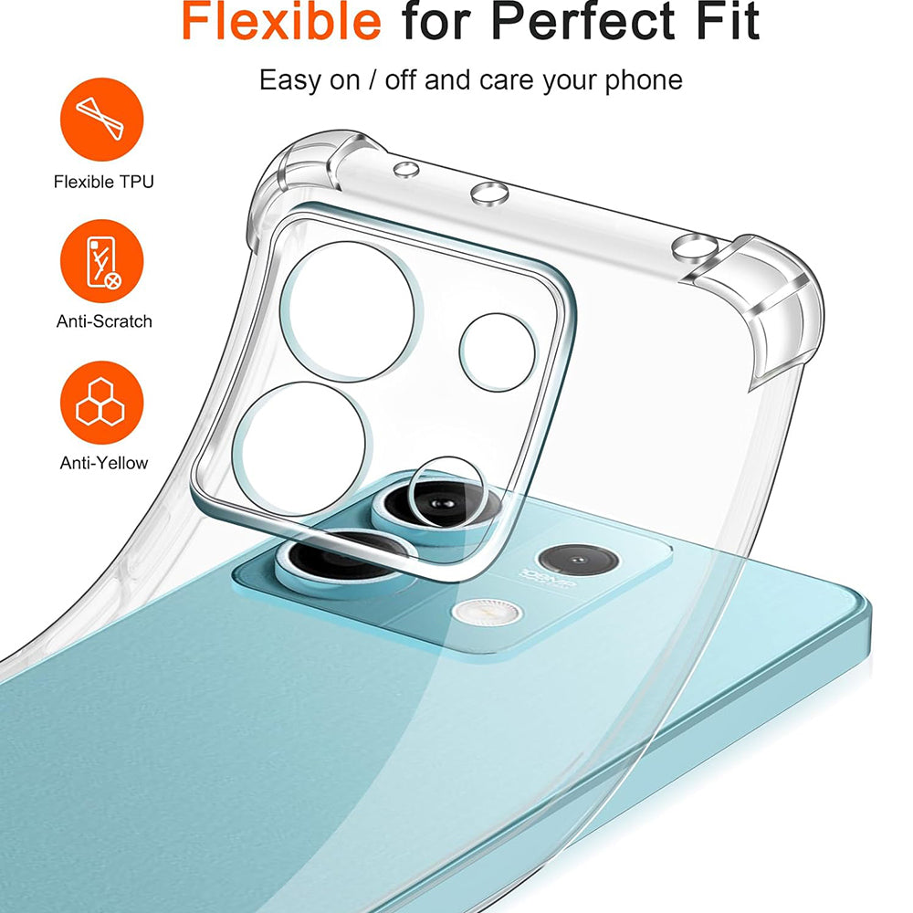 Custodia per Xiaomi Redmi Note 13 5G, Techsuit, Shockproof Clear, Trasparente