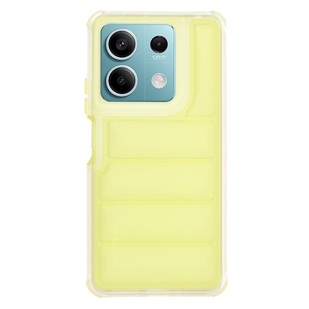 Custodia per Xiaomi Redmi Note 13 5G, Techsuit, Wave Shield, Gialla
