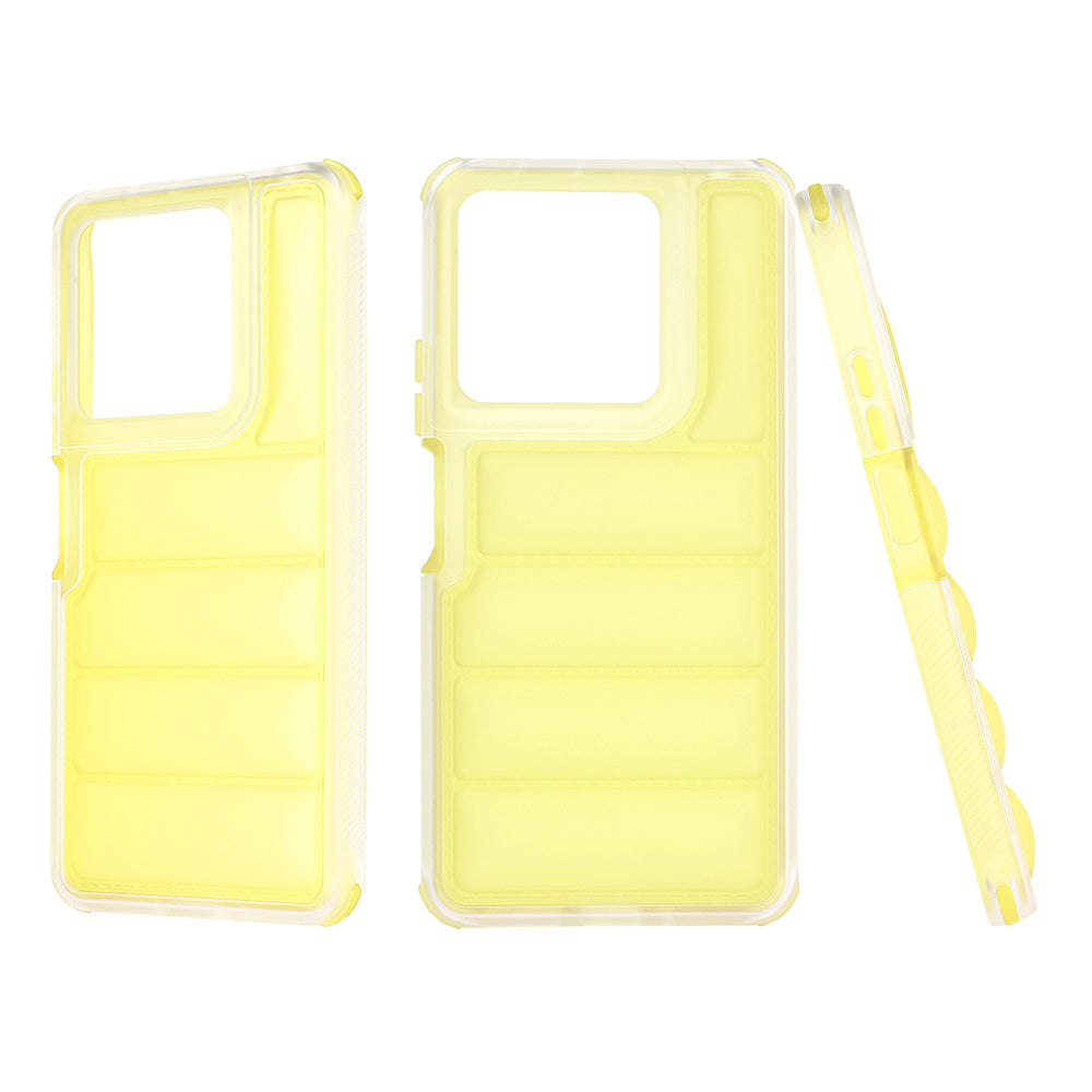 Custodia per Xiaomi Redmi Note 13 5G, Techsuit, Wave Shield, Gialla