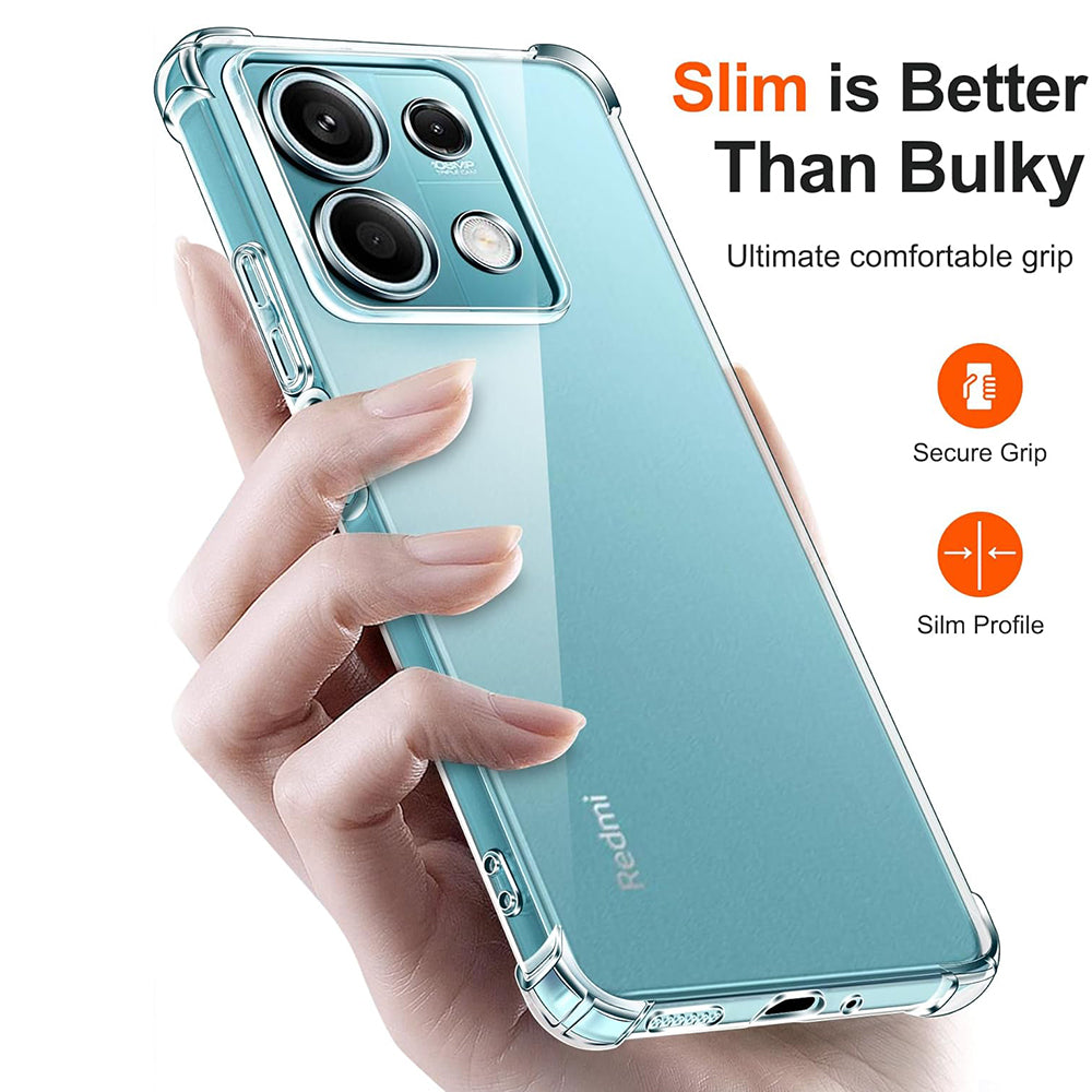 Custodia per Xiaomi Redmi Note 13 Pro 4G / Poco M6 Pro 4G, Techsuit, Shockproof Clear, Trasparente