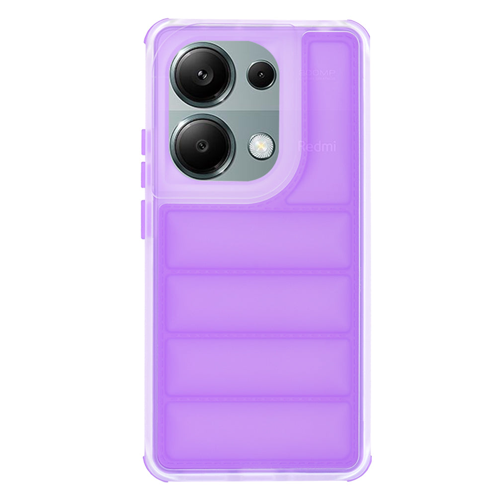 Custodia per Xiaomi Redmi Note 13 Pro 4G / Poco M6 Pro 4G, Techsuit, Wave Shield, Viola