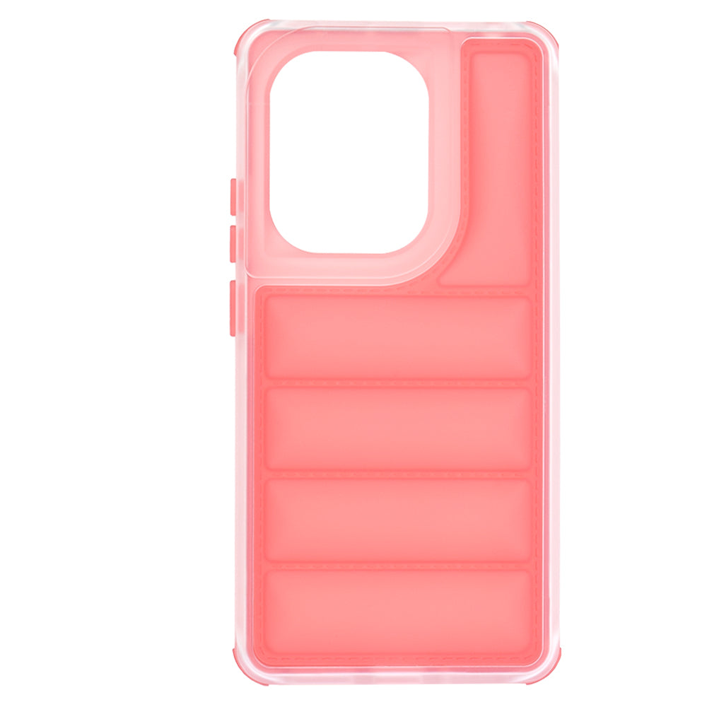 Custodia per Xiaomi Redmi Note 13 Pro 4G / Poco M6 Pro 4G, Techsuit, Wave Shield, Rossa