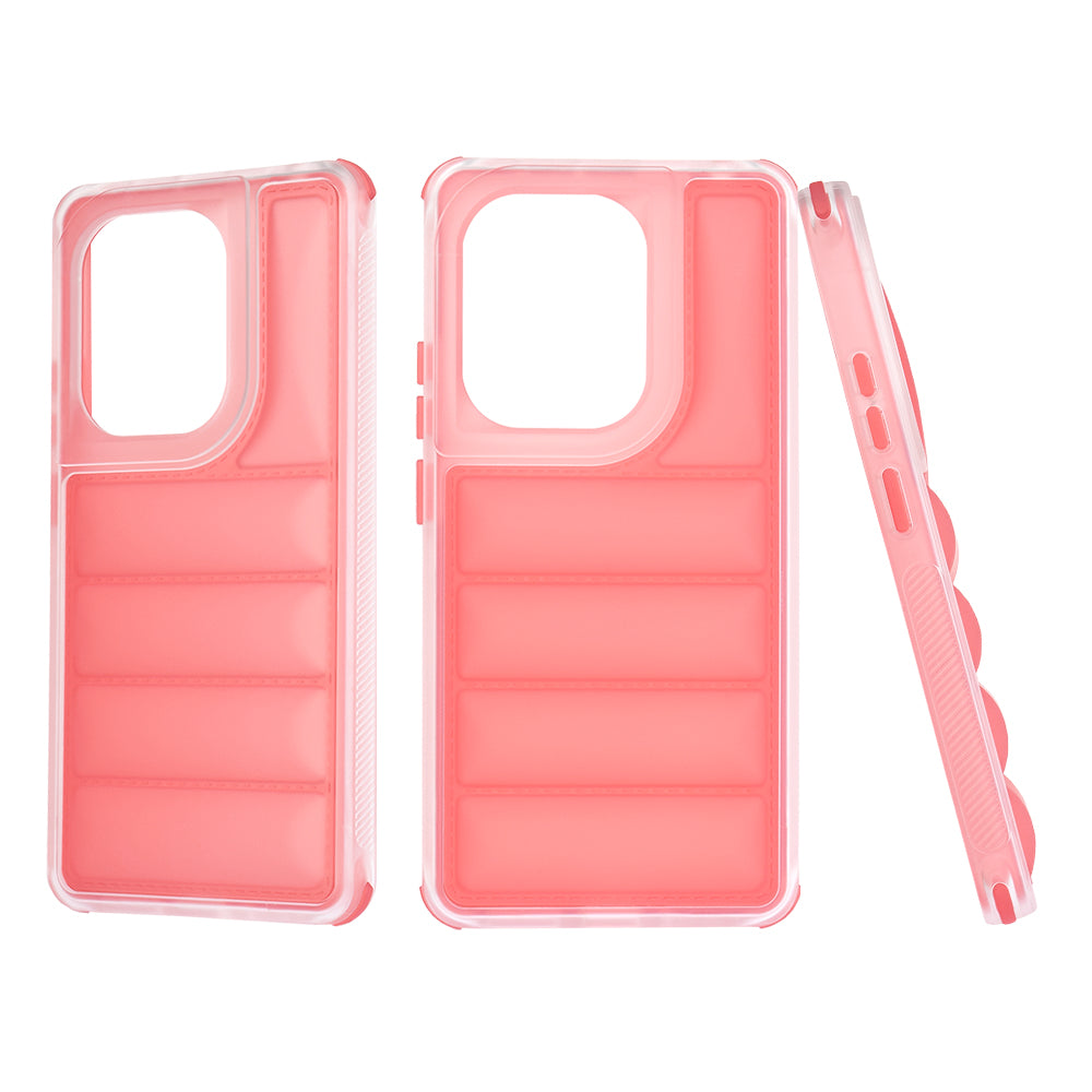 Custodia per Xiaomi Redmi Note 13 Pro 4G / Poco M6 Pro 4G, Techsuit, Wave Shield, Rossa