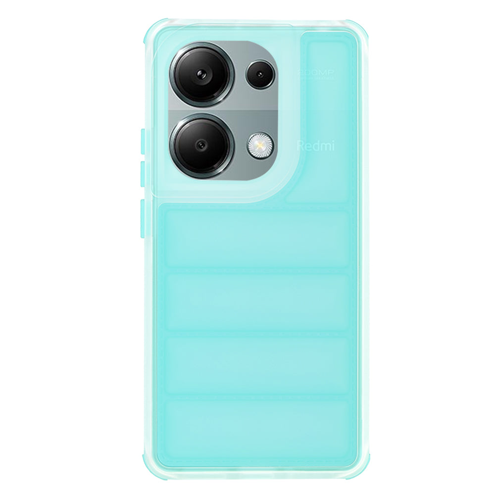 Custodia per Xiaomi Redmi Note 13 Pro 4G / Poco M6 Pro 4G, Techsuit, Wave Shield, Turchese
